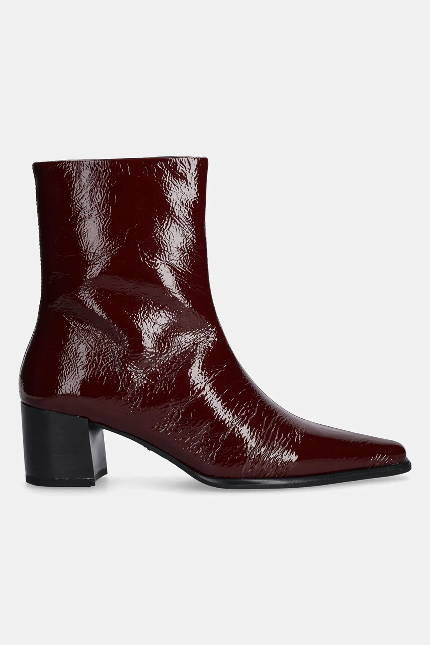 Шкіряні черевики Vagabond Shoemakers GISELLE жіночі колір бордовий каблук блок 5854-060-38