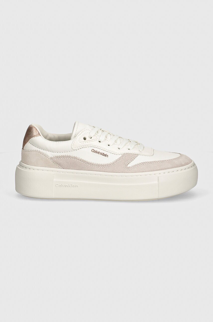 Кросівки Calvin Klein FF CUPSOLE LACE UP W/ML MIX M колір білий HW0HW02125