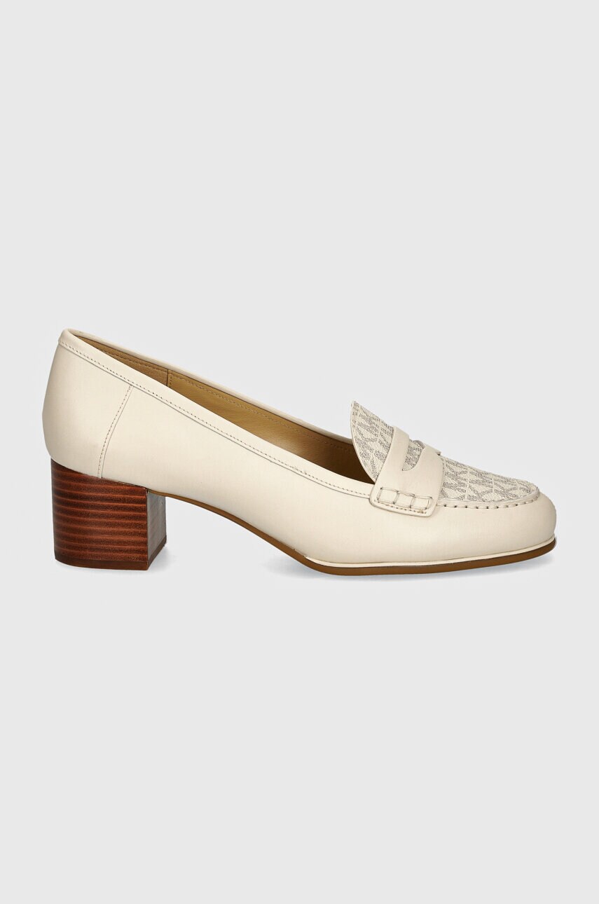 Туфлі MICHAEL Michael Kors Frances колір бежевий каблук блок 40T4FRMP1B 289