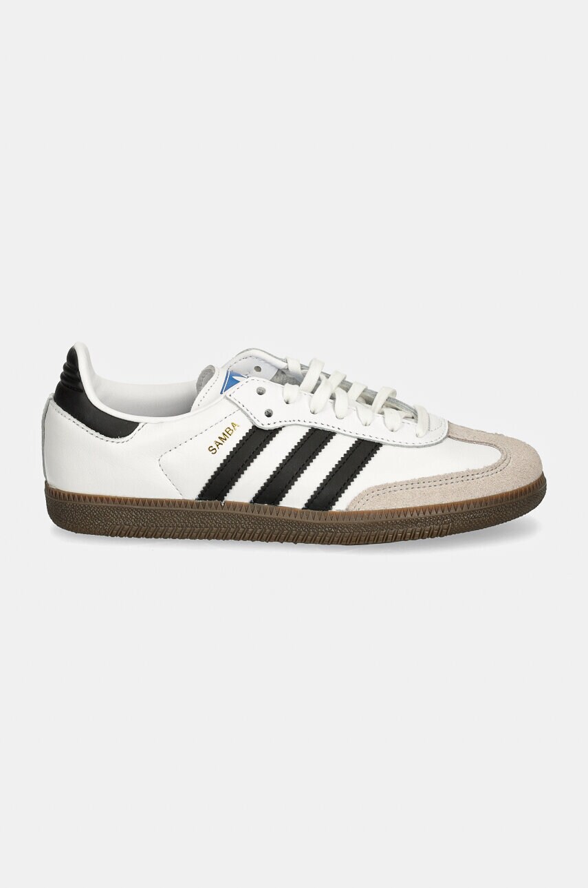 Шкіряні кросівки adidas Originals Samba OG колір білий IE3675