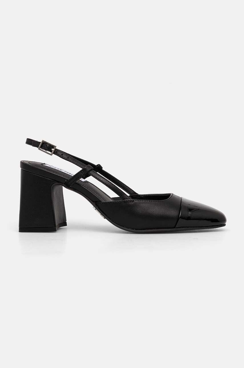 Туфлі Steve Madden Zeina колір чорний каблук блок відкрита п'ята SM11003126