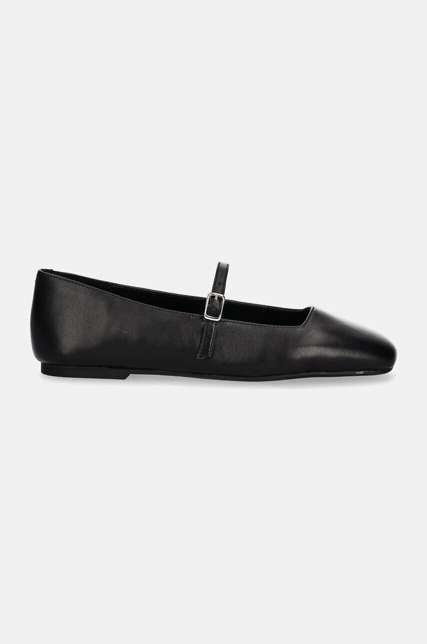 Шкіряні балетки Steve Madden Ezri колір чорний  SM11003246