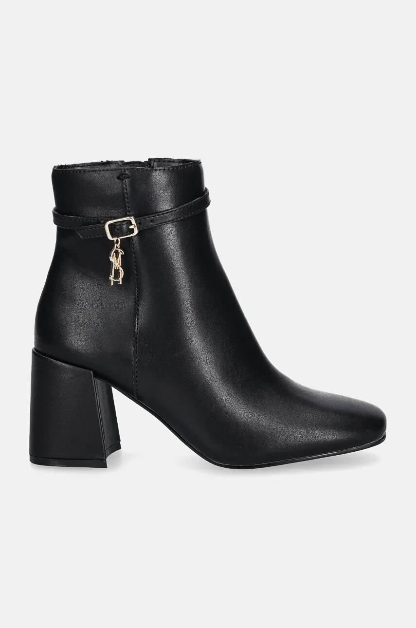 Черевики Steve Madden Risa-E жіночі колір чорний каблук блок SM19000116