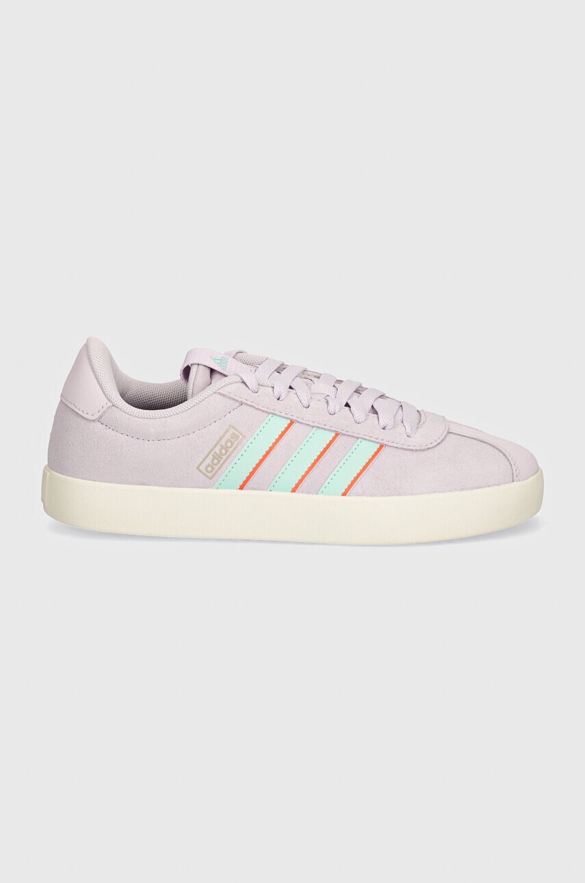 Замшеві кросівки adidas Vl Court колір фіолетовий IF4468