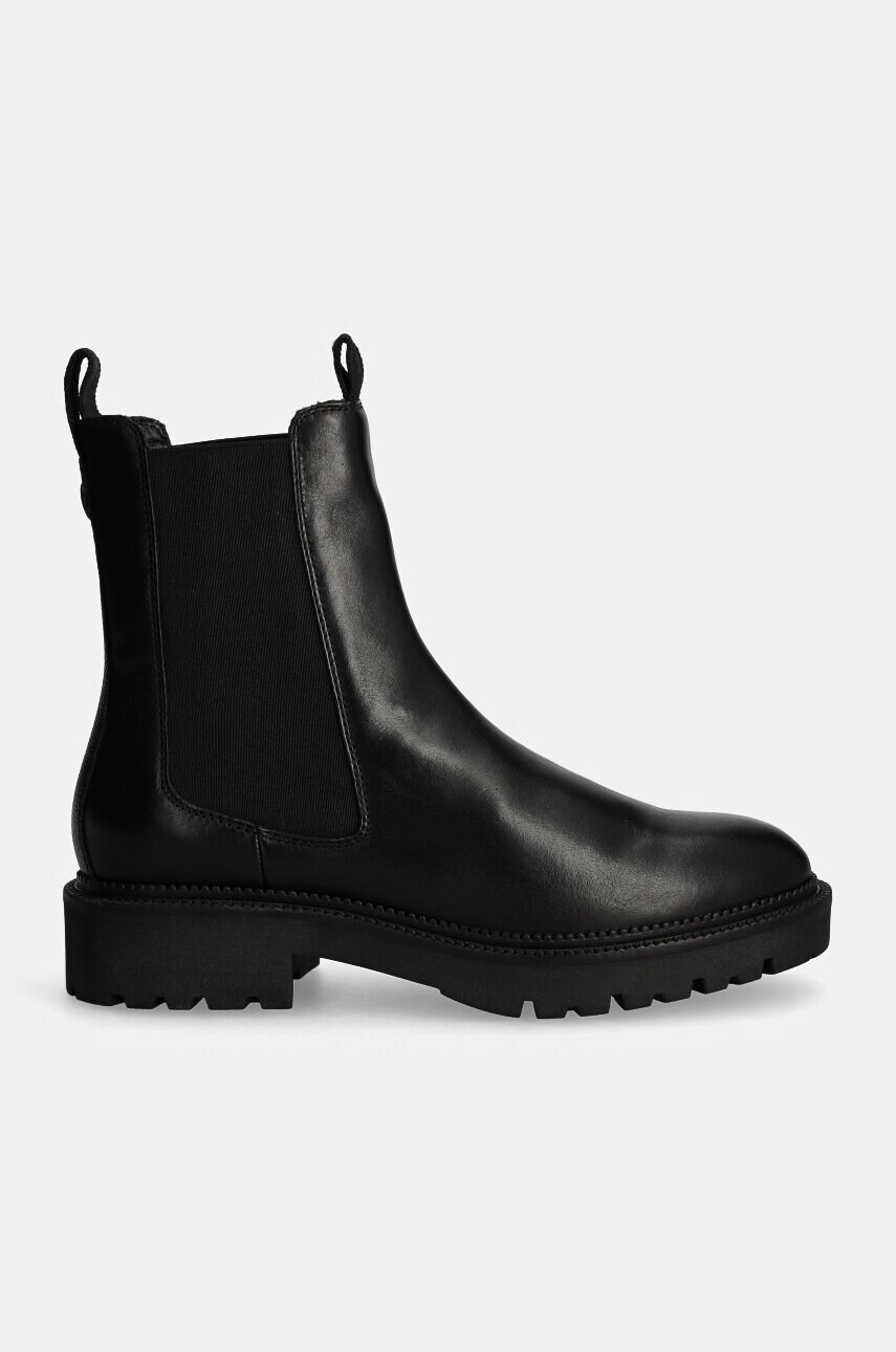 Шкіряні черевики Gant Kelliin жіночі колір чорний на плоскому ходу 29551777 G00
