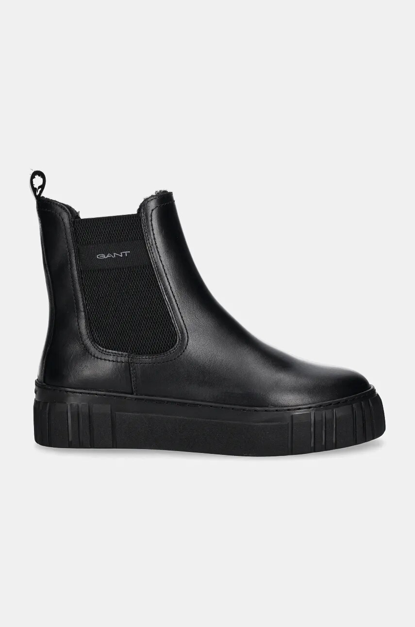 Шкіряні черевики Gant Snowmont жіночі колір чорний на платформі утеплене 29551787 G00