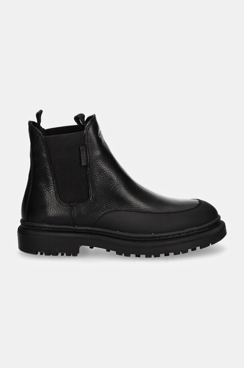 Шкіряні черевики Gant Timbly жіночі колір чорний на плоскому ходу 29551791 G00