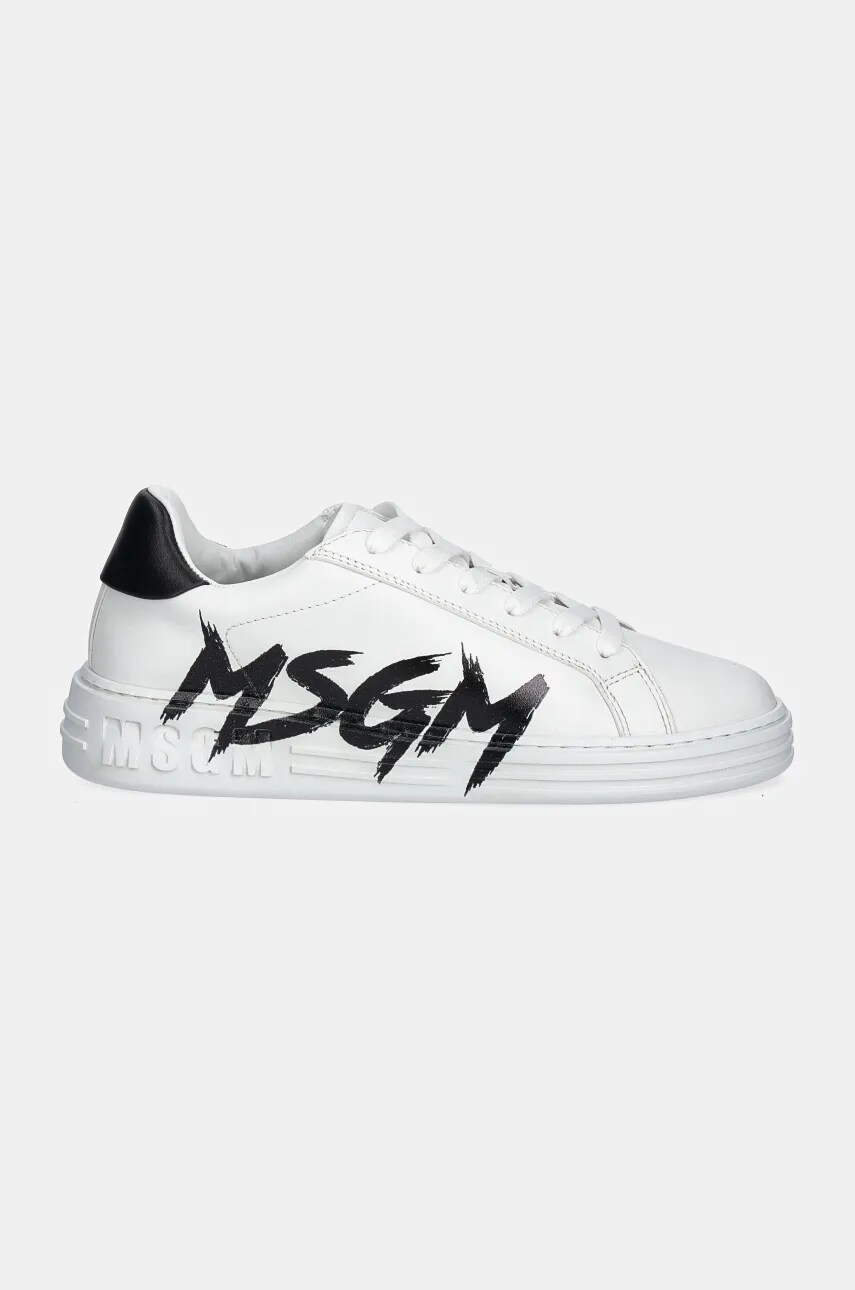 Шкіряні кросівки MSGM колір білий 3741MDS506 924