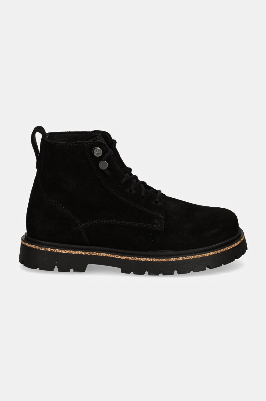 Черевики Birkenstock Highwood Lace Mid жіночі колір чорний на плоскому ходу 1028893