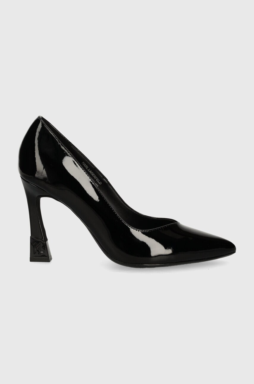Шкіряні туфлі Karl Lagerfeld PREMIERE 90 колір чорний KL33514