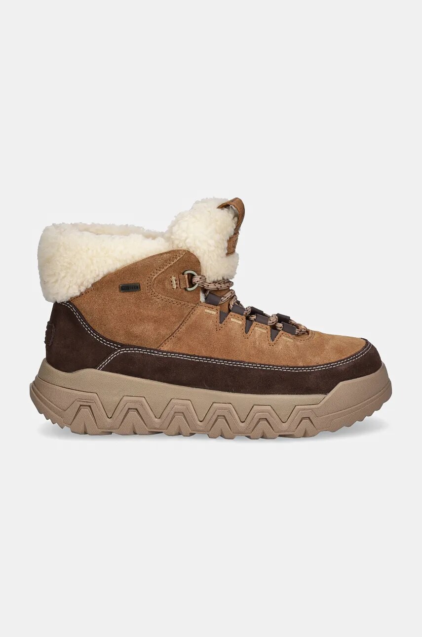 Черевики UGG Terretrail Cozy Lace жіночі колір коричневий на платформі утеплене 1158210-CHE