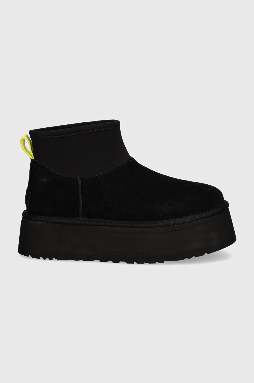 Замшеві чоботи UGG Classic Mini Dipper колір чорний 1168170-BLK