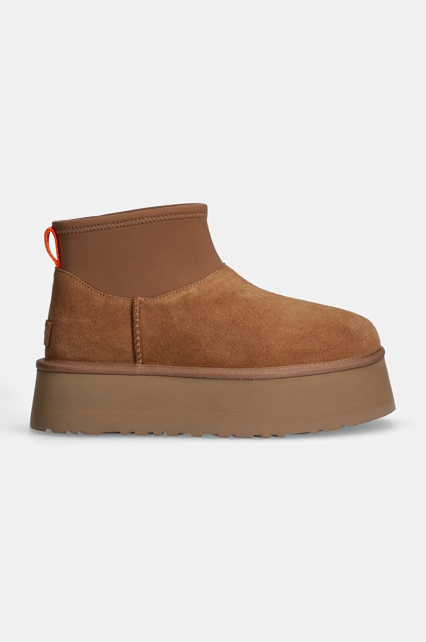 Замшеві чоботи UGG Classic Mini Dipper колір коричневий 1168170-CHE