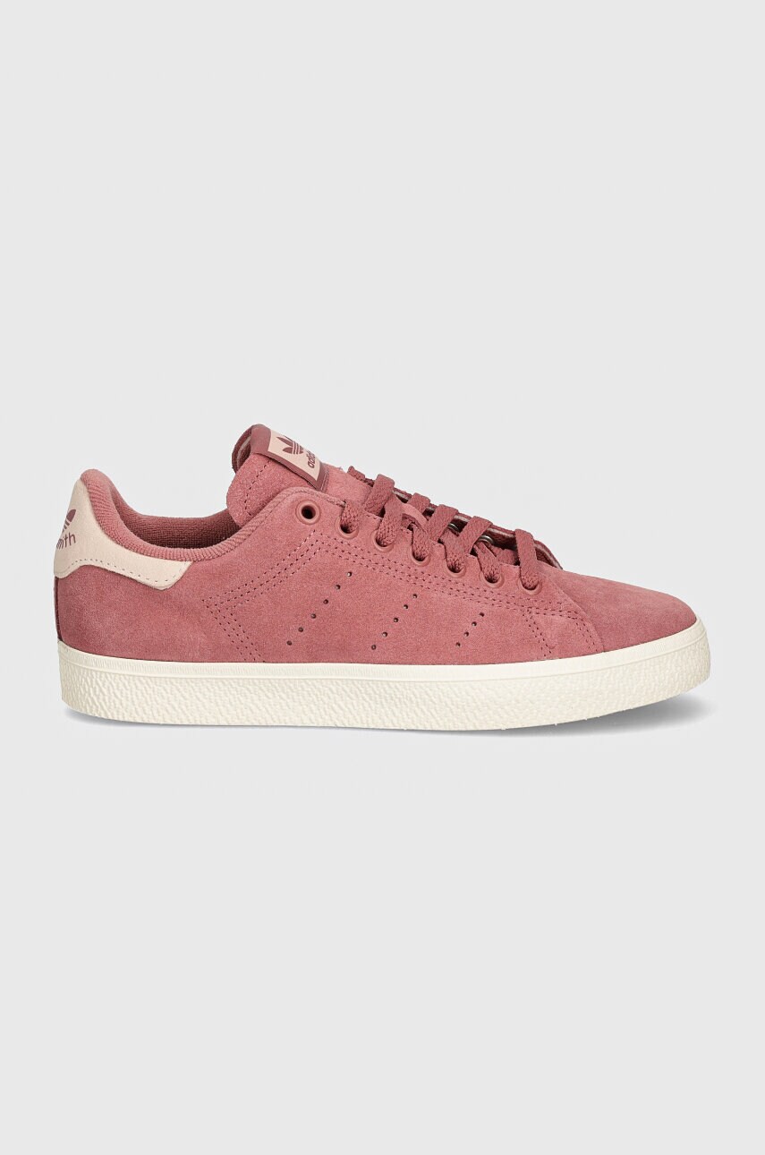 Замшеві кросівки adidas Originals Stan Smith Cs колір бордовий IF6945