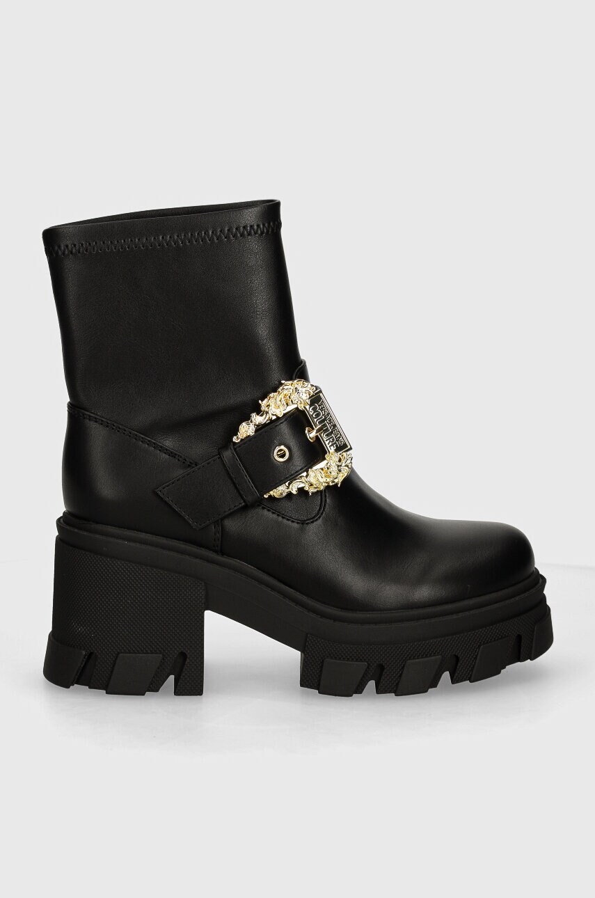 Черевики Versace Jeans Couture Sophie жіночі колір чорний каблук блок 77VA3S80 71570 899