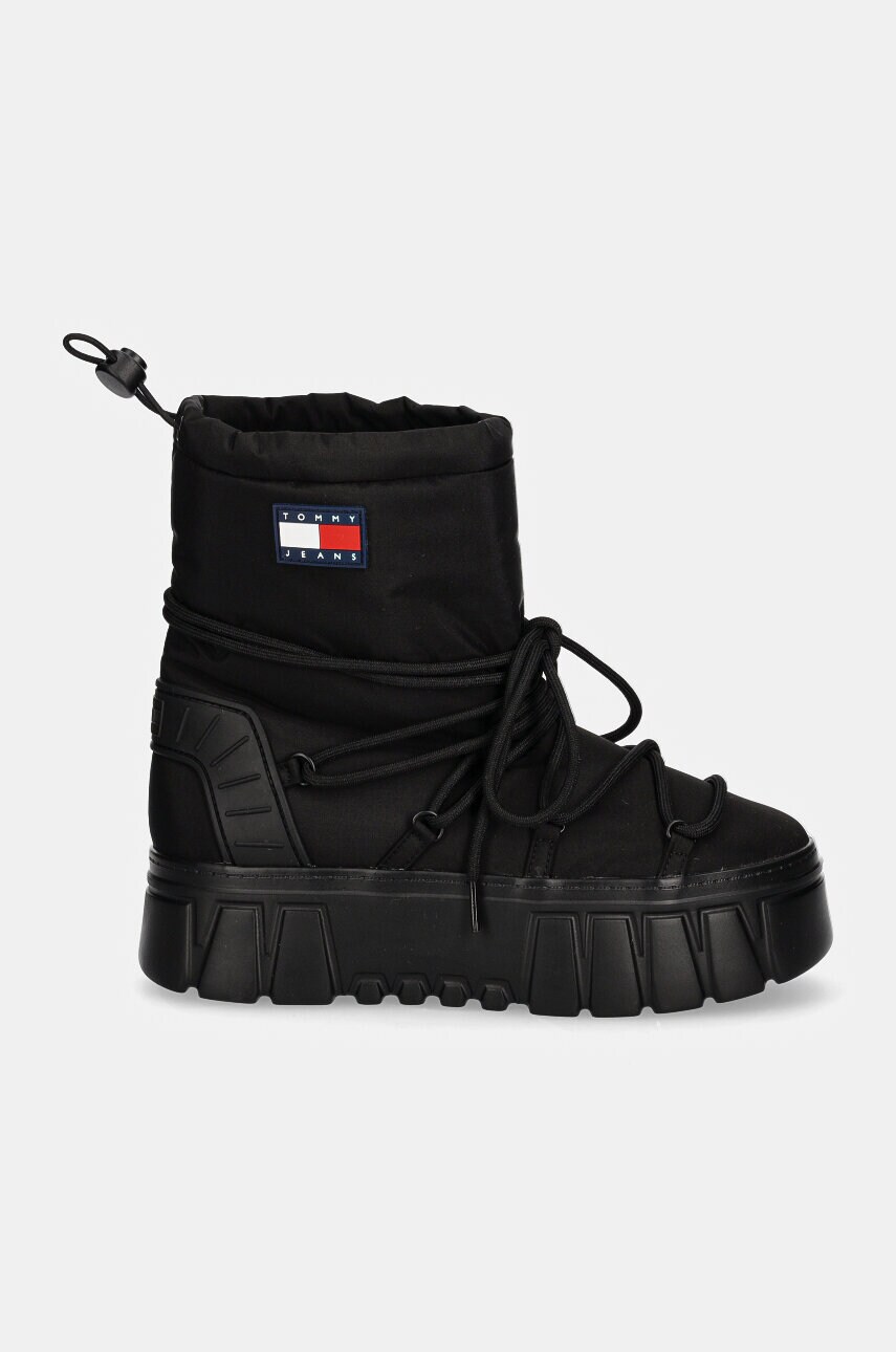 Зимові чоботи Tommy Jeans TJW HYBRID BOOT колір чорний EN0EN02601