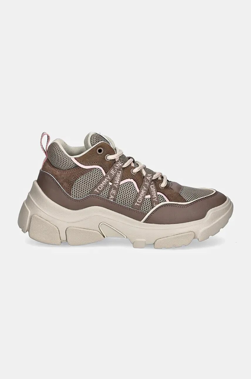Кросівки Tommy Jeans TJW HYBRID RUNNER колір коричневий EN0EN02619