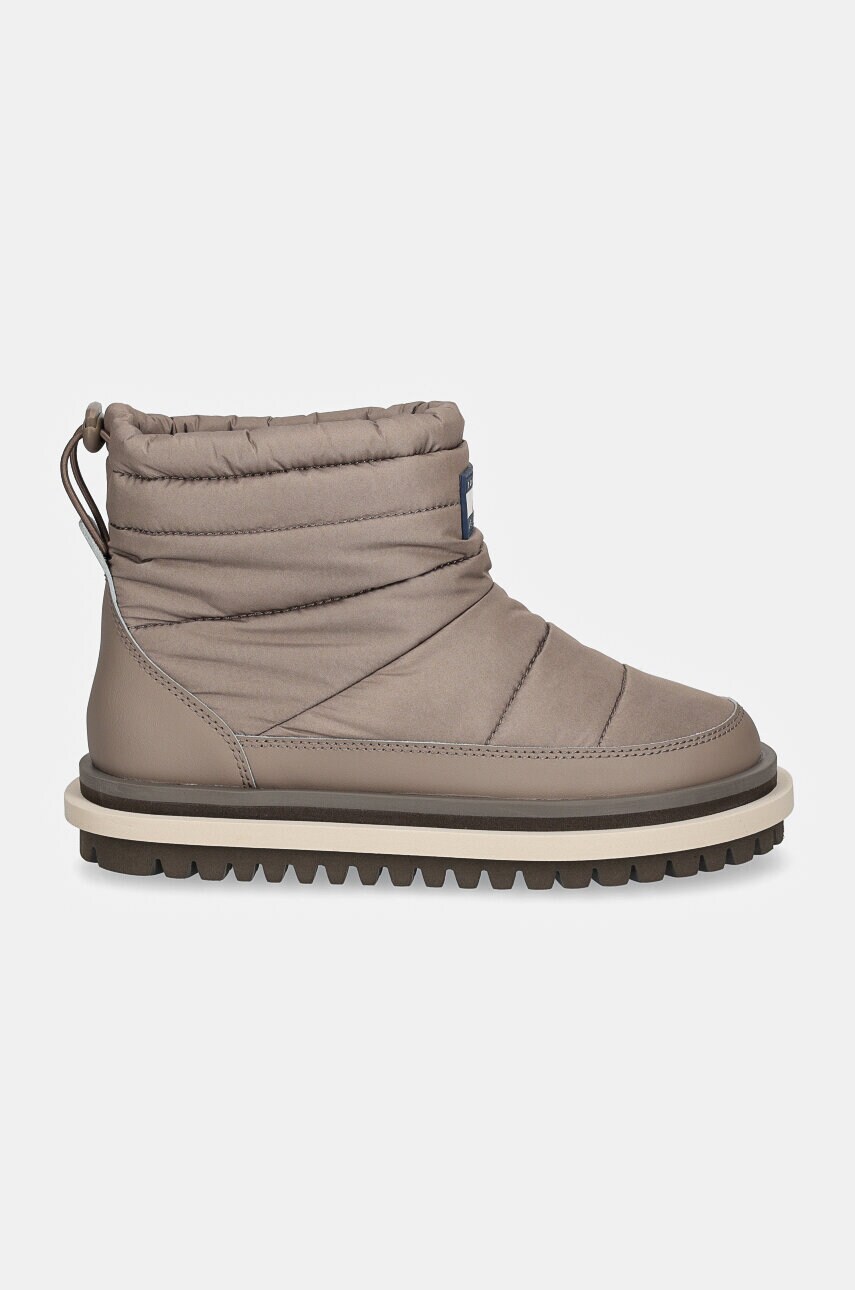 Зимові чоботи Tommy Jeans TJW PADDED FLAT BOOT WL колір бежевий EN0EN02725