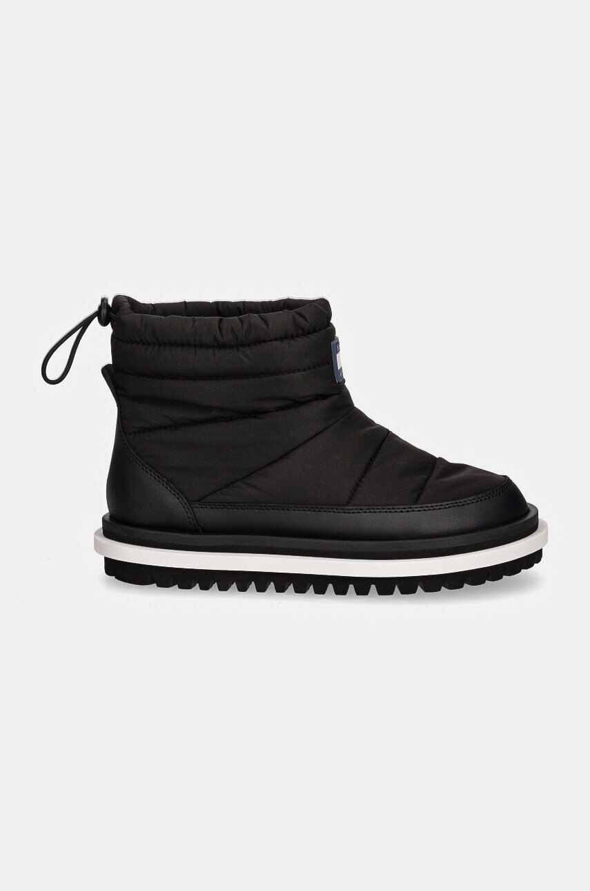 Зимові чоботи Tommy Jeans TJW PADDED FLAT BOOT WL колір чорний EN0EN02725