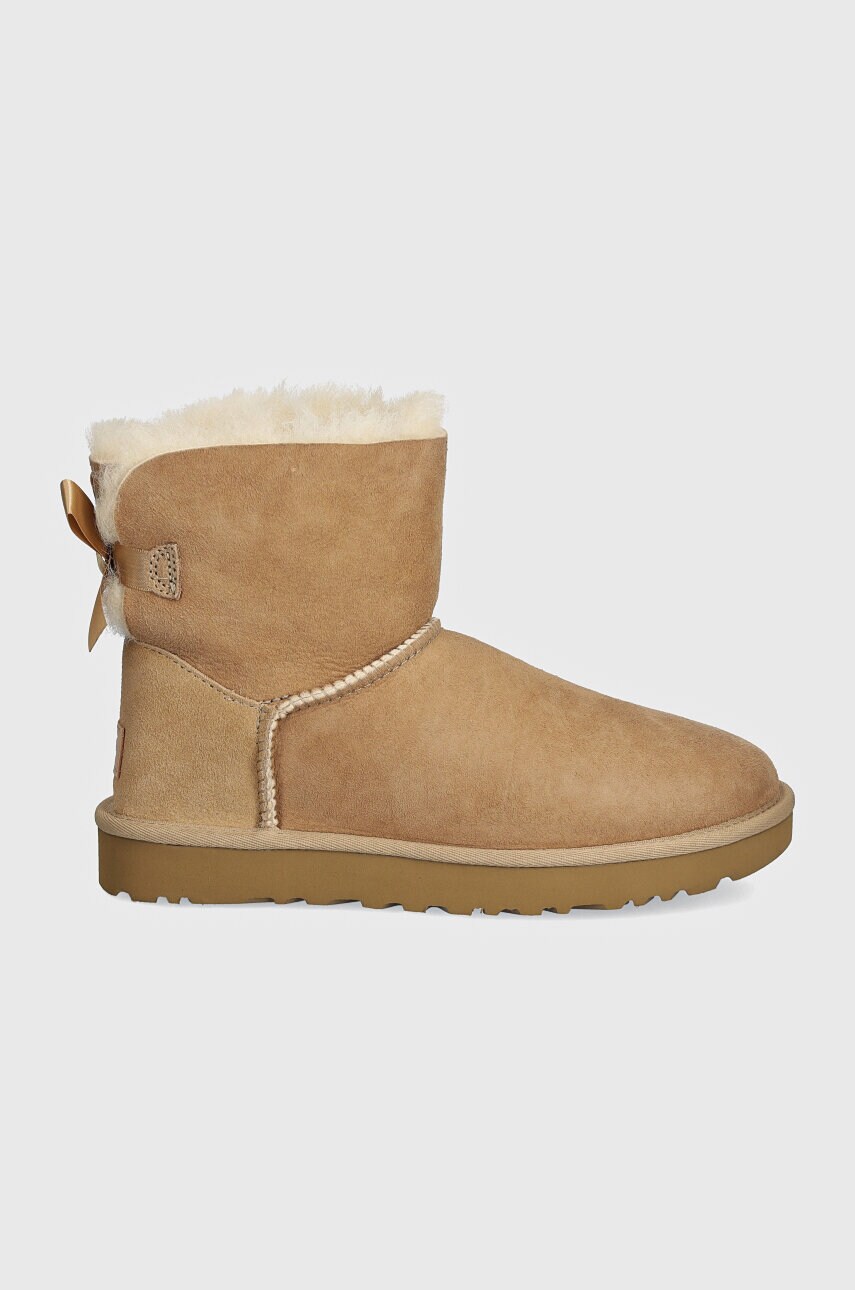 Замшеві чоботи UGG Mini Bailey BoII колір бежевий 1016501-SAN