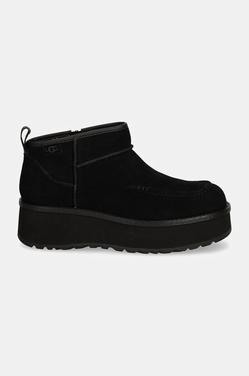Замшеві чоботи UGG Cityfunc Ultra Mini колір чорний 1158193-BLK