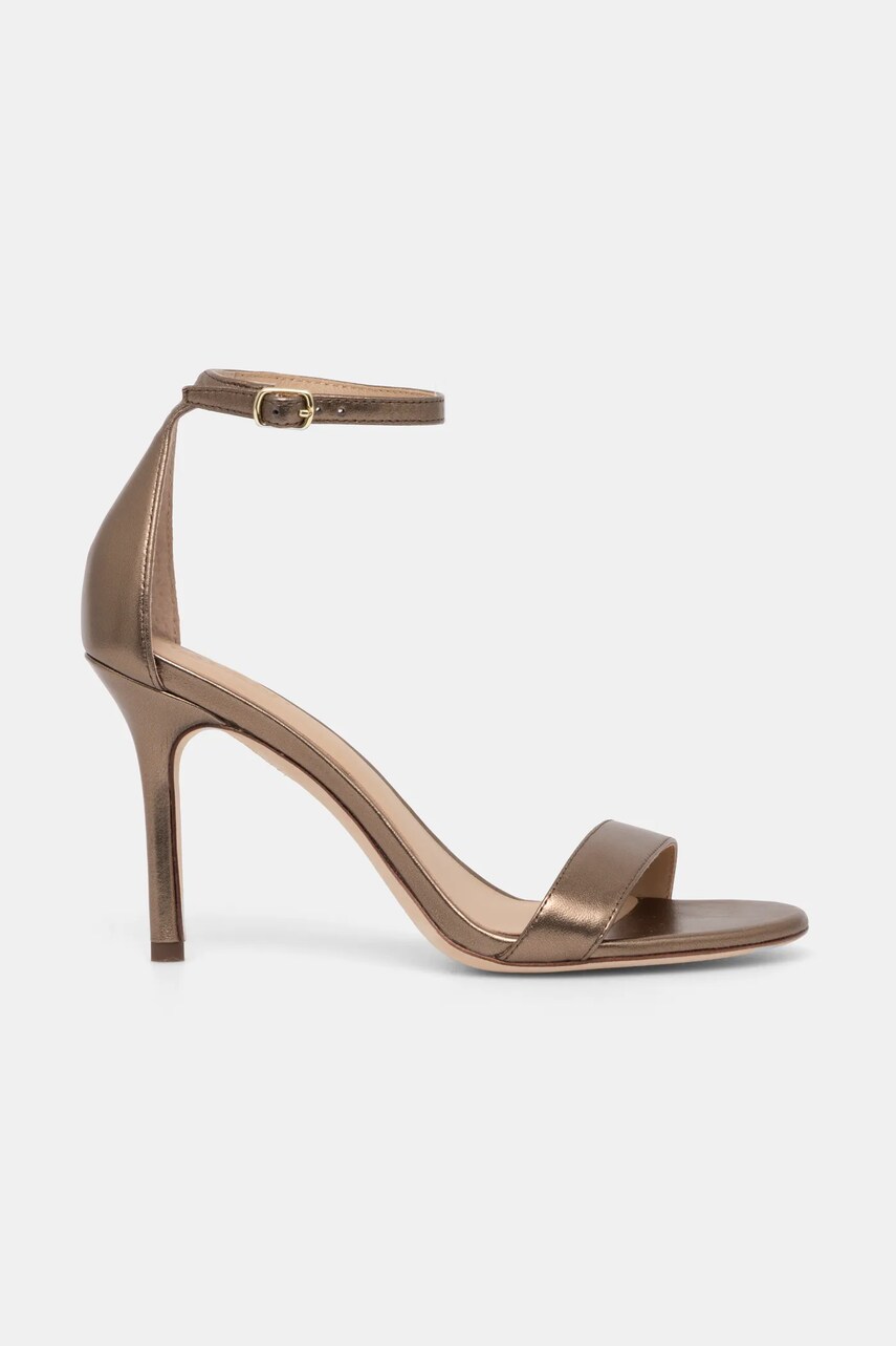 Шкіряні сандалі Lauren Ralph Lauren Allie колір золотий 802912334001