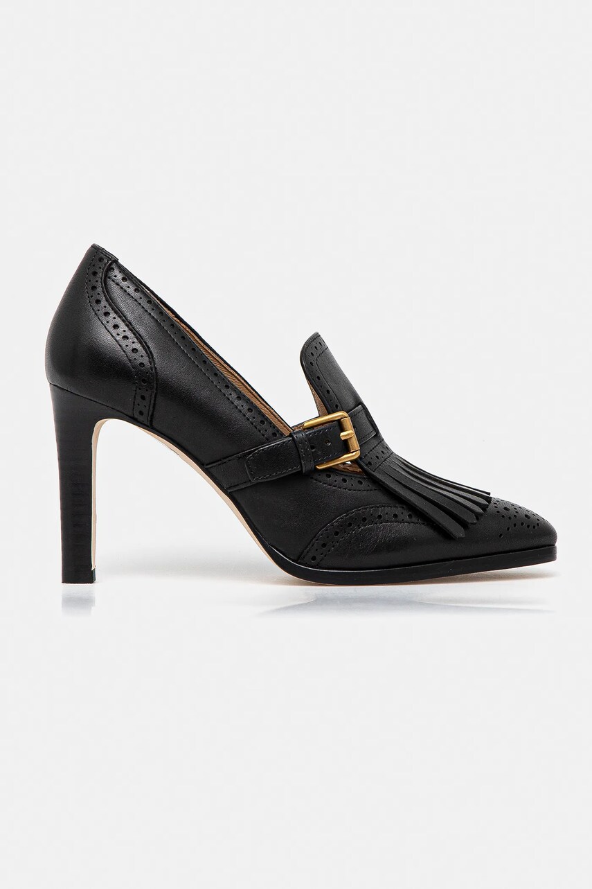 Шкіряні туфлі Lauren Ralph Lauren Colleen колір чорний 802944557001