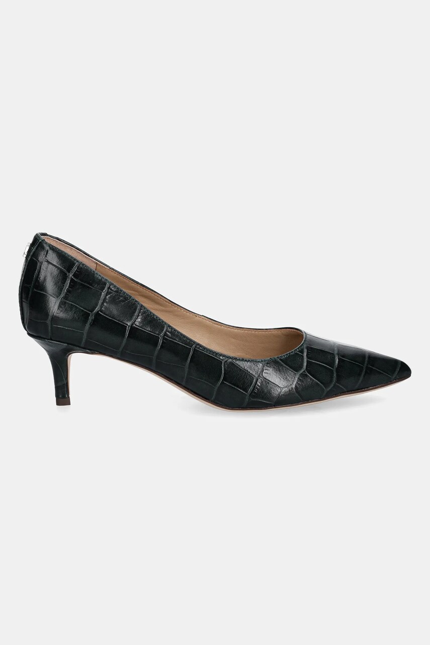 Шкіряні туфлі Lauren Ralph Lauren Adrienne колір зелений 802951355005