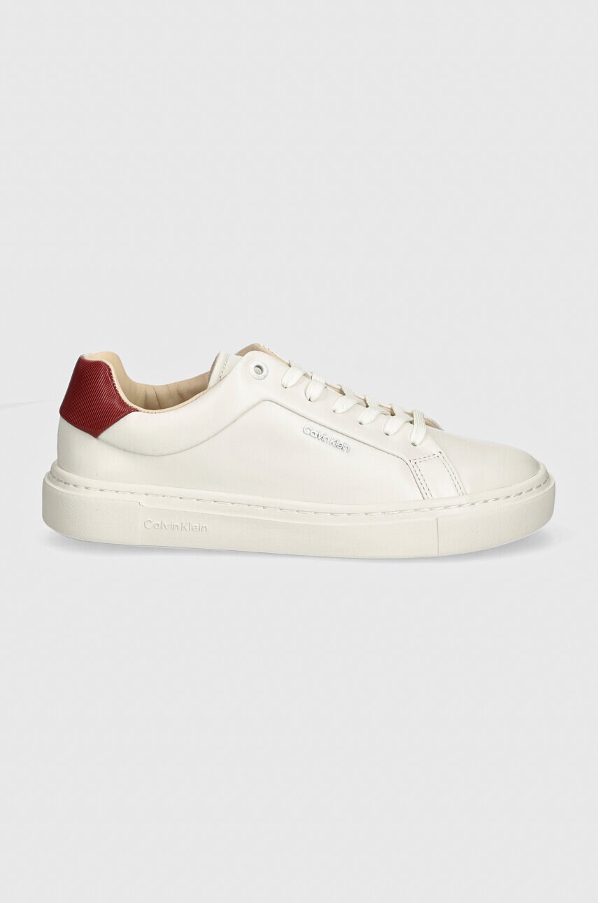 Кросівки Calvin Klein CUPSOLE LACE UP W/ML LTH колір білий HW0HW02201