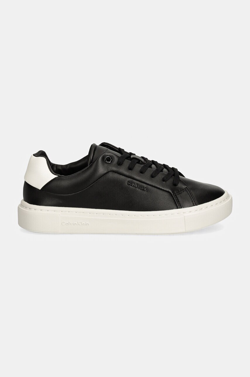 Кросівки Calvin Klein CUPSOLE LACE UP W/ML LTH колір чорний HW0HW02201