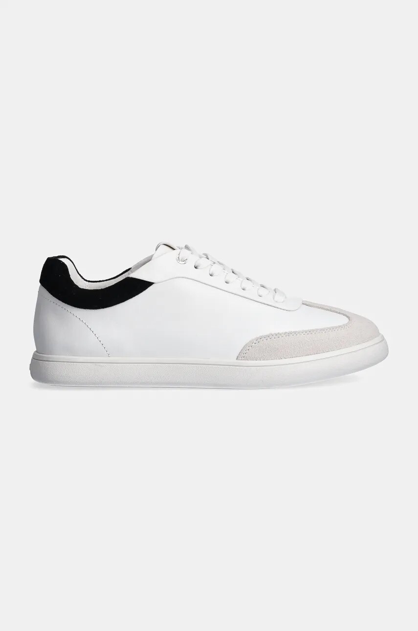 Шкіряні кросівки Calvin Klein LP CUPSOLE LACE UP LTH MIX колір білий HW0HW02208