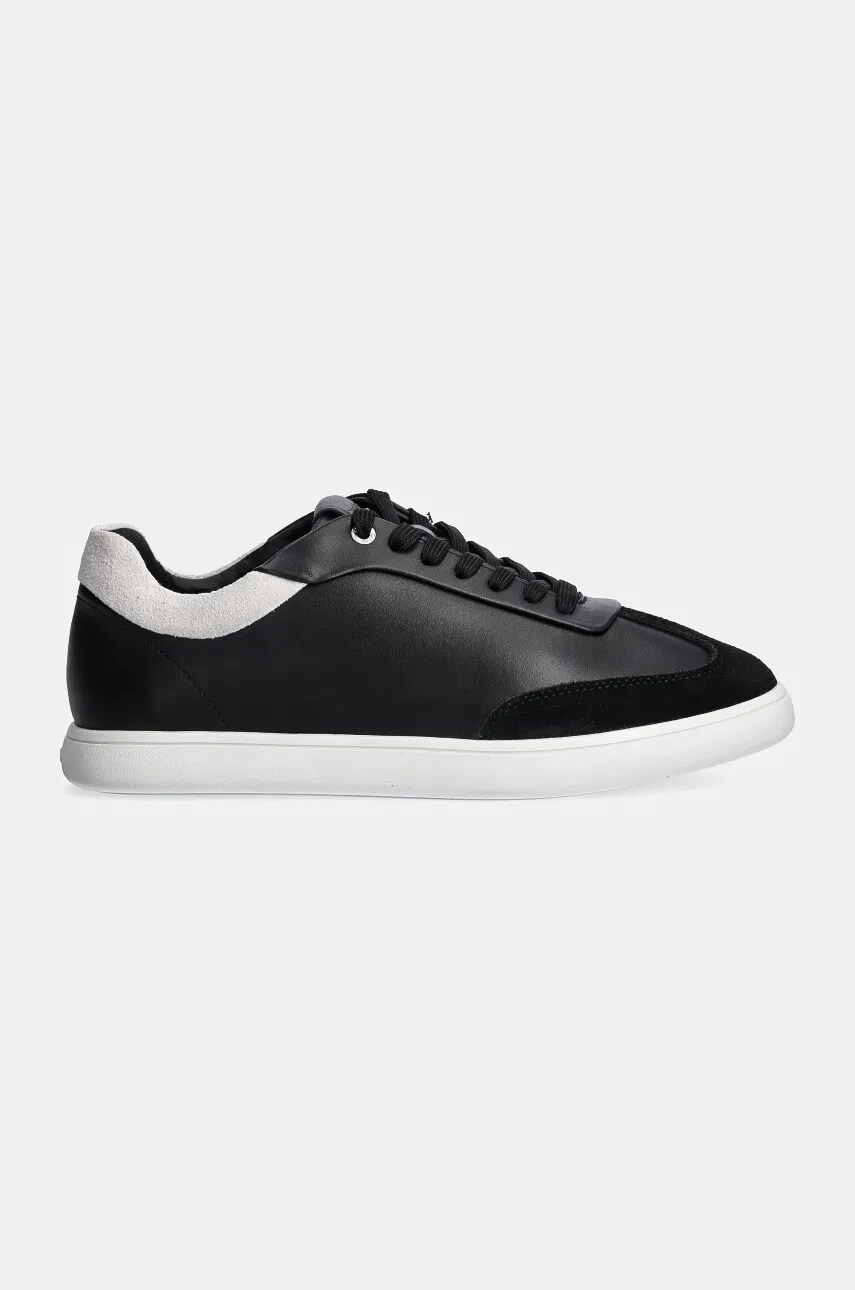 Шкіряні кросівки Calvin Klein LP CUPSOLE LACE UP LTH MIX колір чорний HW0HW02208
