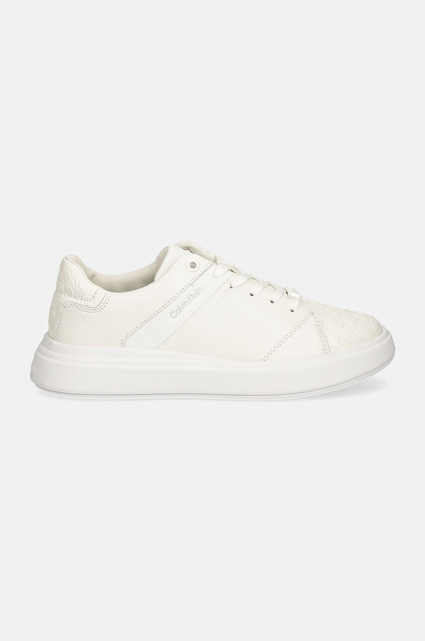 Черевики Calvin Klein CUPSOLE LACE UP MONO MIX жіночі колір білий HW0HW02218