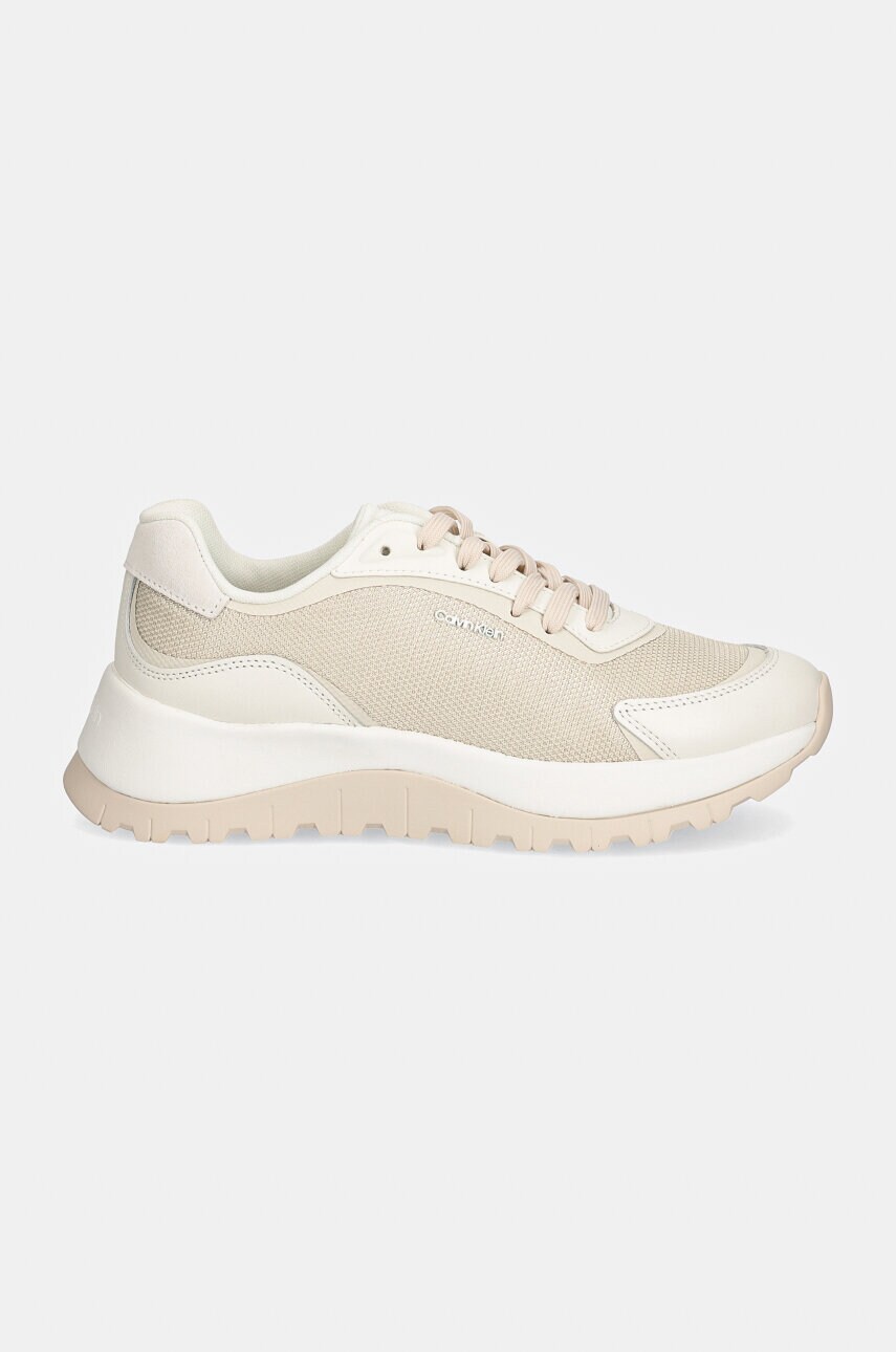 Кросівки Calvin Klein RUNNER LACE UP MESH MIX колір бежевий HW0HW02221