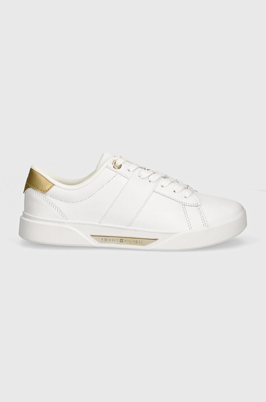 Шкіряні кросівки Tommy Hilfiger CHIC PANEL COURT SNEAKER колір білий FW0FW07998