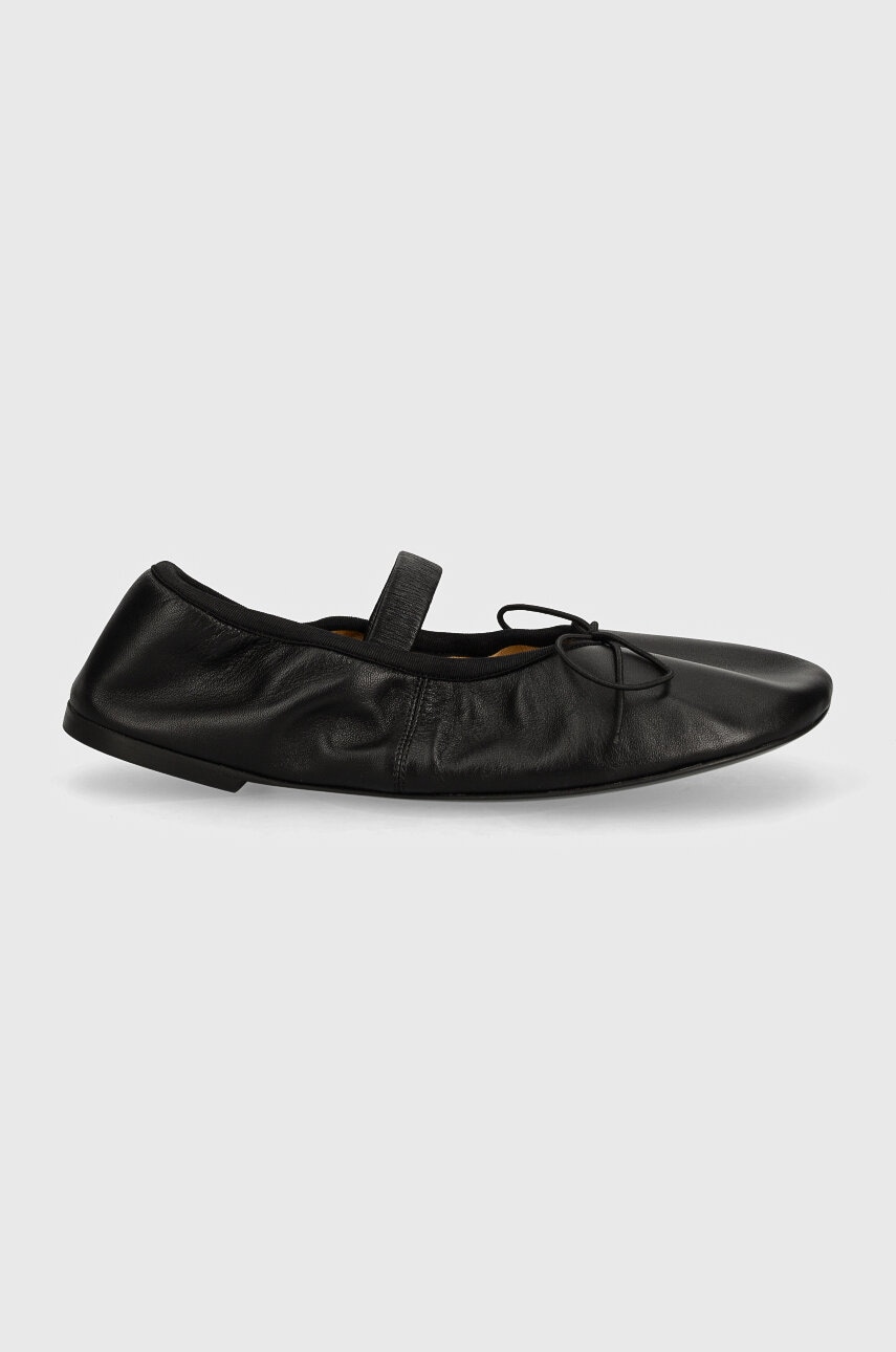 Шкіряні балетки Proenza Schouler Glove Mary Jane колір чорний  PS41260A