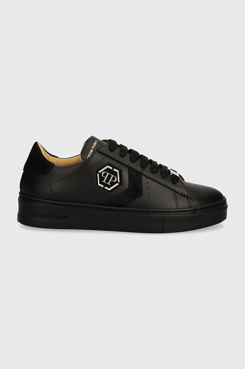 Шкіряні кросівки Philipp Plein Lo-Top Arrow Force колір чорний WSC2752 PLE005N 0202