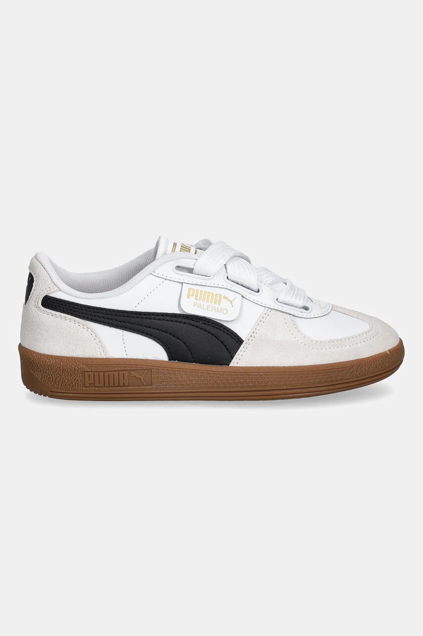 Шкіряні кросівки Puma Palermo Wide Lace SD колір білий 402109