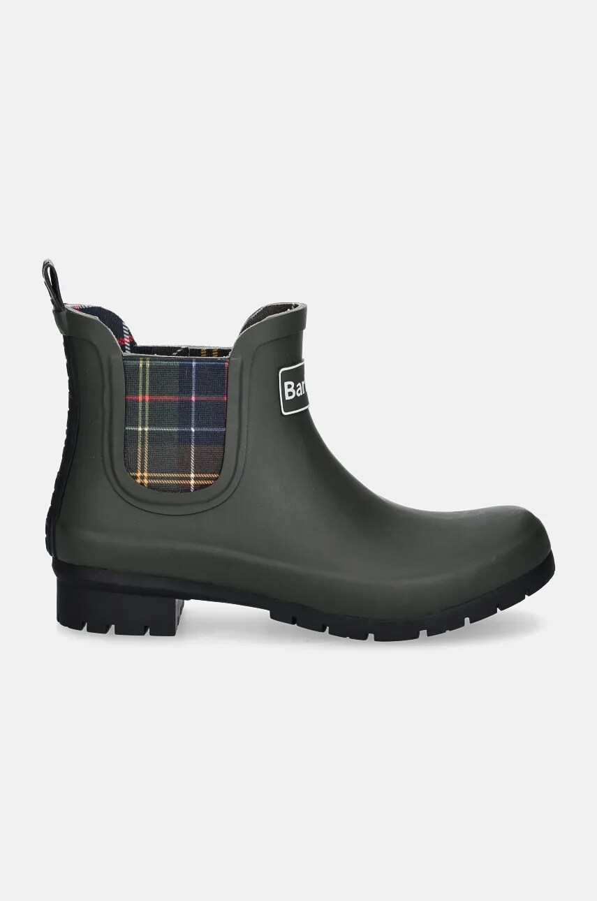 Гумові чоботи Barbour Kingham жіночі колір зелений LRF0088OL11