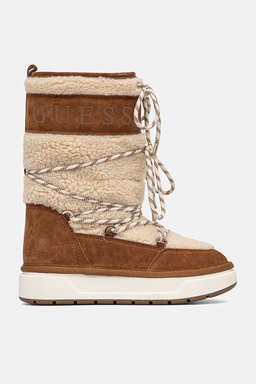 Зимові чоботи Guess UNDELA2 колір коричневий FLFUN2 FUR11