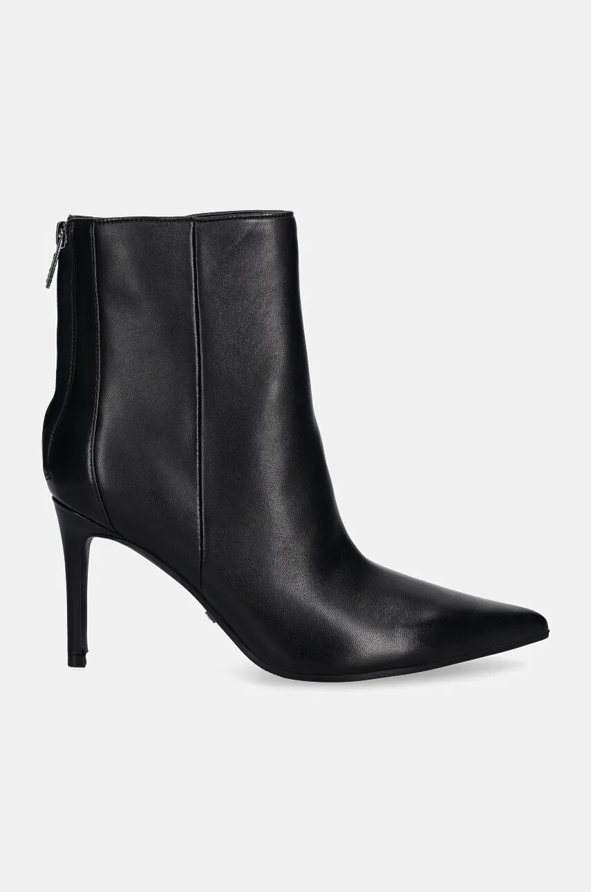 Шкіряні черевики Guess FEYLY жіночі колір чорний на шпильці FLDFEY LEA10