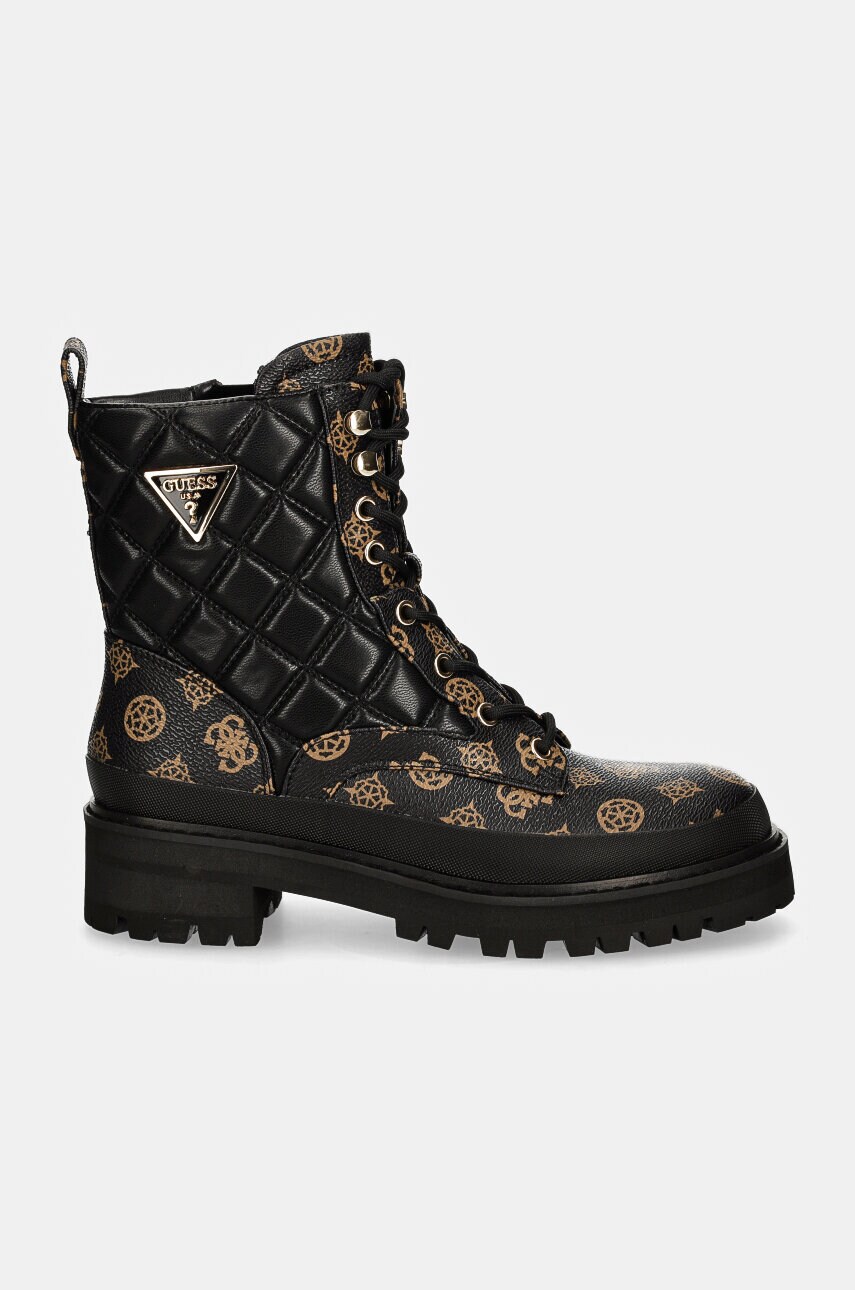Черевики Guess BADAE2 жіночі колір чорний на платформі FLFBD2 FAL10