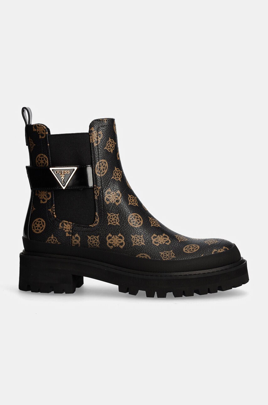 Черевики Guess BENSLY жіночі колір чорний на платформі FLFBEN FAL10