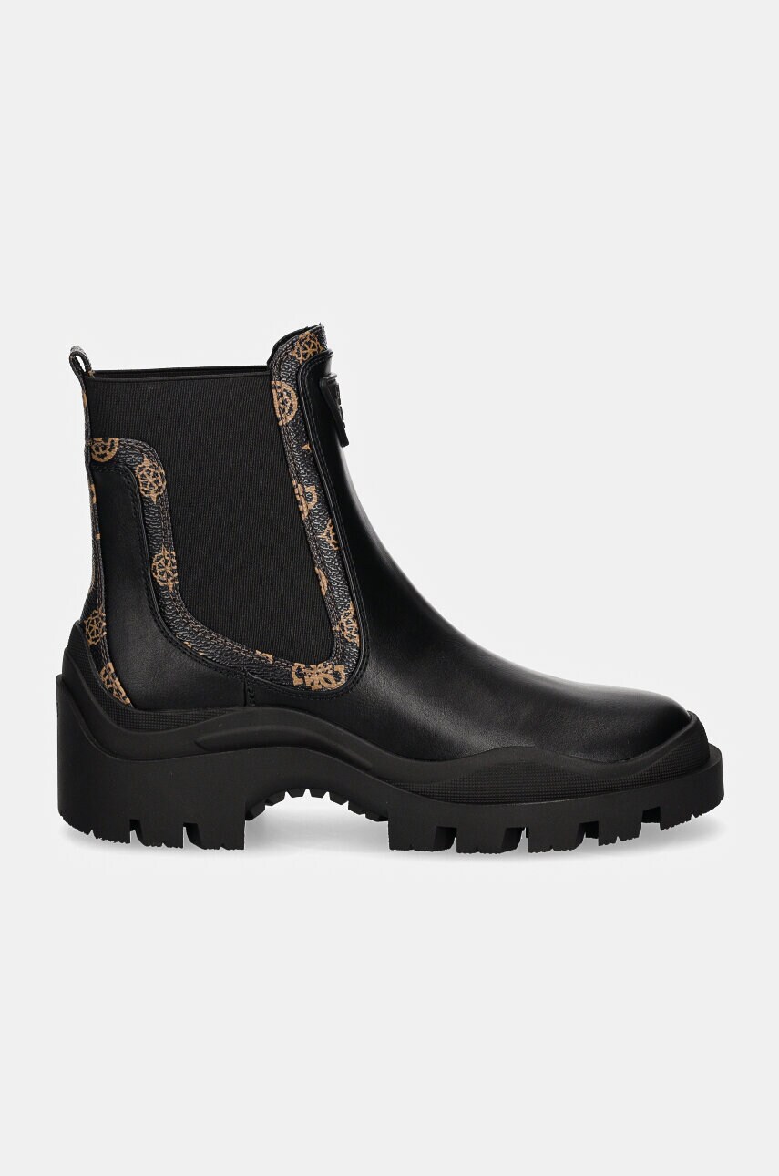 Черевики Guess YESSES2 жіночі колір чорний на платформі FLFYSS ELE10
