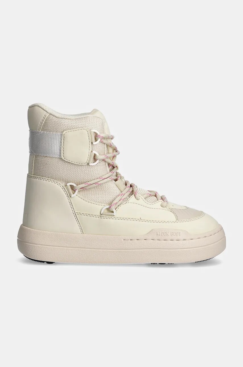 Черевики Moon Boot MB PARK SNEAKER BOOT колір бежевий на плоскому ходу злегка утеплена 80D2470060 L002