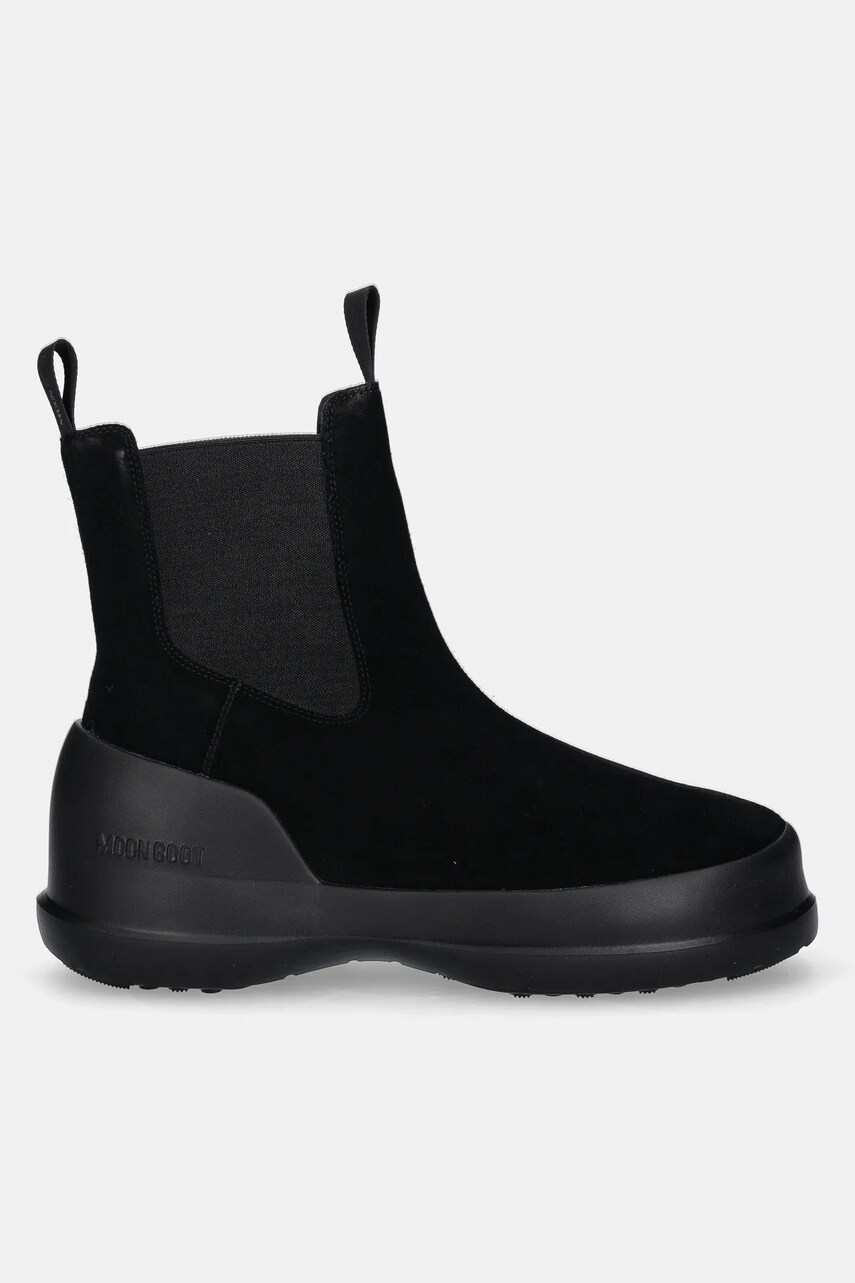Замшеві чоботи Moon Boot MB LUNA CHELSEA SUEDE колір чорний 80D2480050 N001