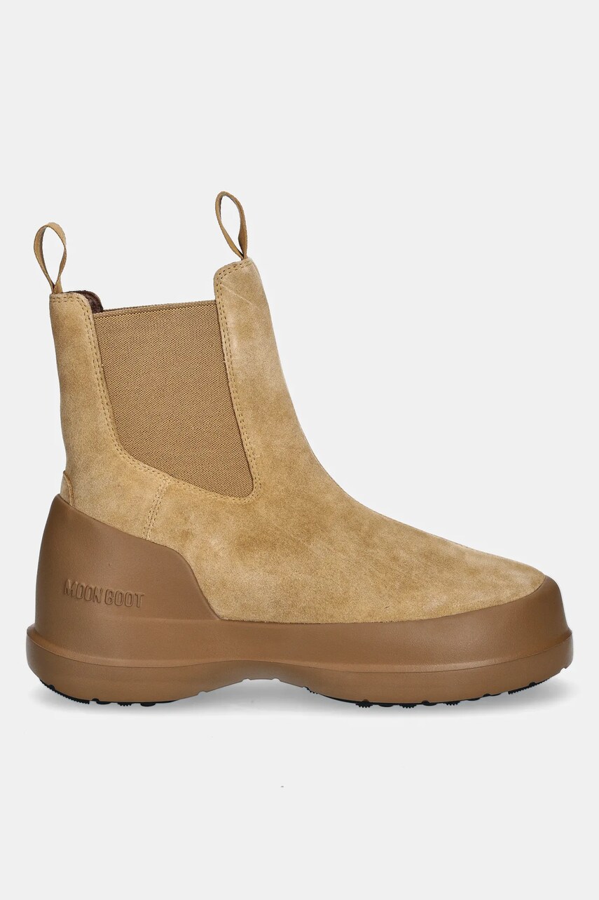 Замшеві черевики Moon Boot MB LUNA CHELSEA SUEDE колір коричневий 80D2480050 L003