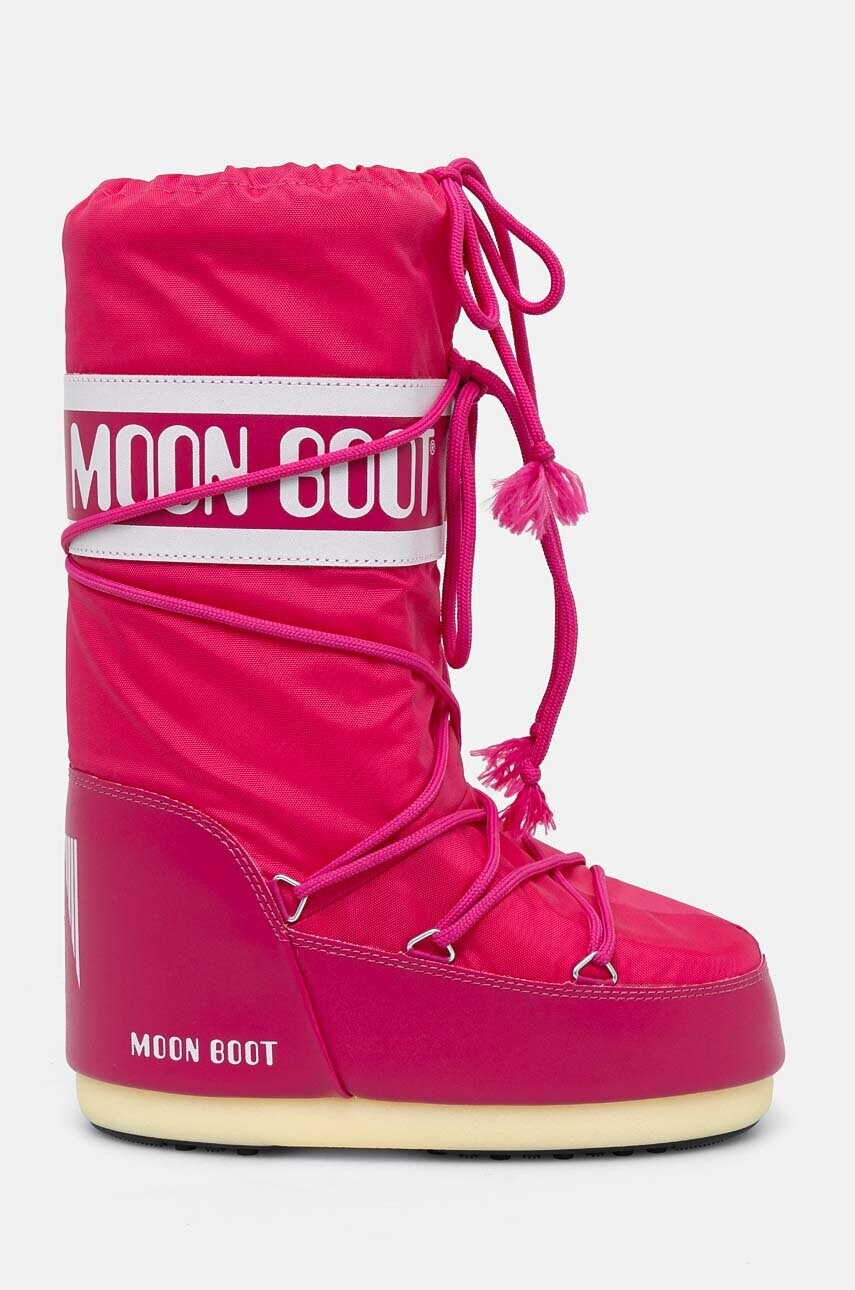 Зимові чоботи Moon Boot MB ICON NYLON колір рожевий 80D1400440 J003