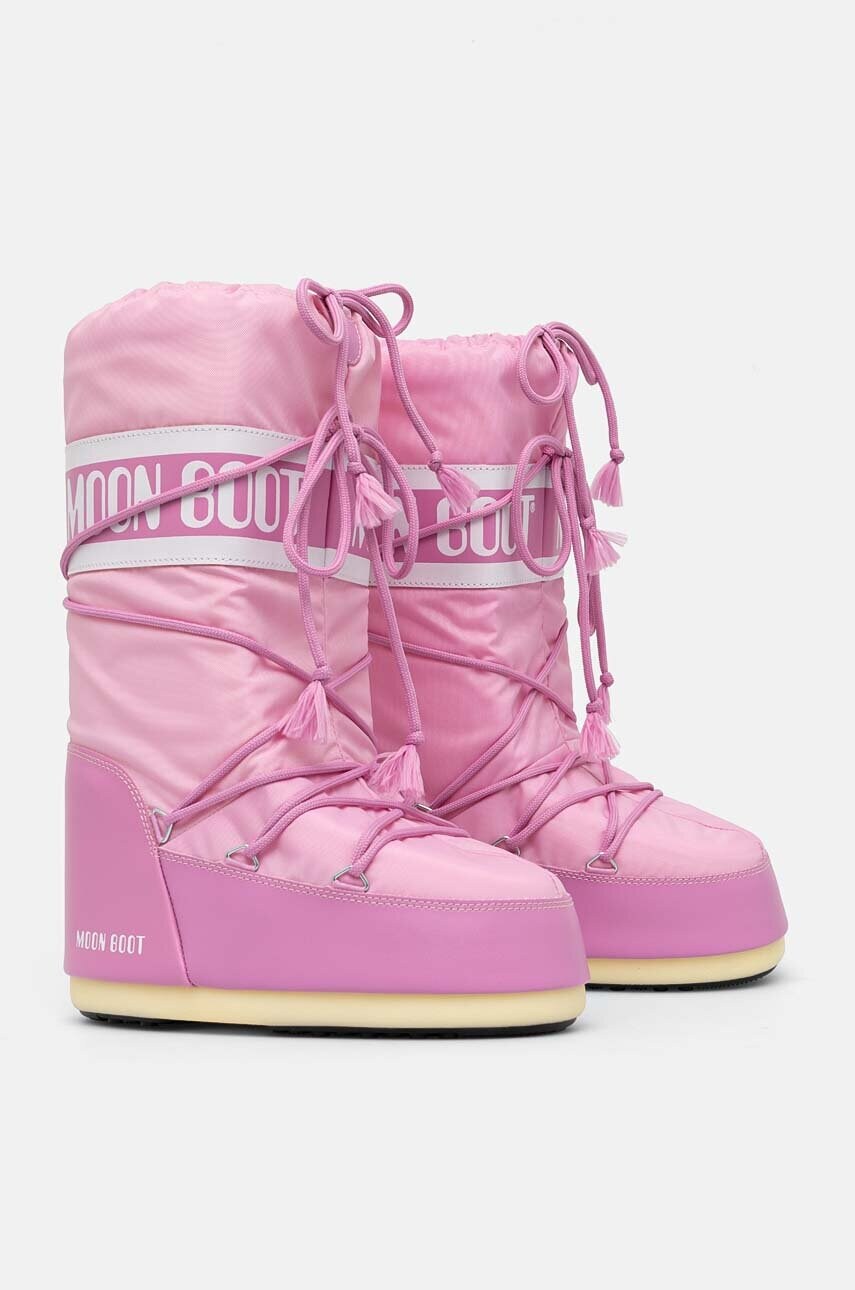 Зимові чоботи Moon Boot MB ICON NYLON колір рожевий 80D1400440 J001