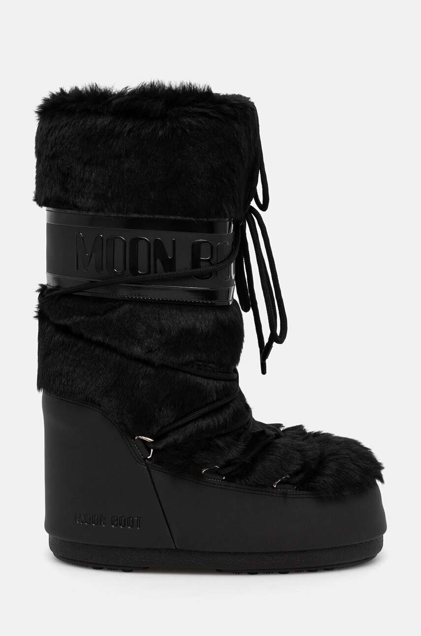 Зимові чоботи Moon Boot MB ICON FAUX FUR колір чорний 80D1408900 N001